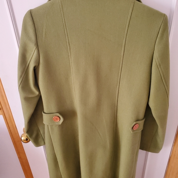 Green wool coat - Picture 3 of 5